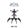Adesivo per tatuaggio temporaneo impermeabile totem tribale gotico corpo donne uomini - Corona e Pugnale (HB-155)