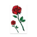 Red rose temporary tattoo sticker floral body art waterproof design for women and girls - K-547