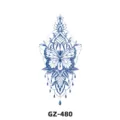 Butterfly floral herbal temporary tattoo sticker waterproof long-lasting body art decal - GZ-480 / 180X110MM