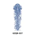 Herbal juice full-arm temporary tattoo sticker snake and sword design GZQB-037 style. - GZQB-037 (Cobra and Swords)