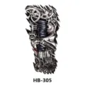 Waterproof mechanical steampunk half arm temporary tattoo sticker for men and women fashion - HB-305 / 210*148mm