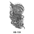 Adesivo per tatuaggio meccanico impermeabile braccio mezzo corpo arte design HB-159 - Scheletro Meccanico (HB-159)