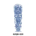 Herbal juice full arm temporary tattoo sticker, blue snake buddha design waterproof. - GZQB-039 (Thousand-hand Guanyin)