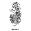 Adesivo per tatuaggio temporaneo impermeabile con design di geisha giapponese e crisantemo. - Geisha Giapponese (HB-163X)