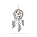 Colorful dreamcatcher tattoo sticker with flower and feathers for body art and fashion styling. - K-554
