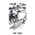Adesivo per tatuaggio temporaneo impermeabile con design del guerriero cinese Guan Yu. - Generale Guan Yu (HB-166X)