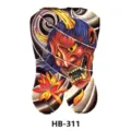Japanese Hannya Mask Temporary Tattoo Sticker Waterproof Colorful Body Art HB-311 - HB-311 / 210*148mm