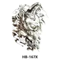 Adesivo per tatuaggio temporaneo da mezza braccio impermeabile con design di demone tradizionale. - Fantasma Mitico (HB-167X)