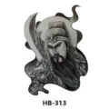 Waterproof temporary tattoo sticker for men and women, black and grey warrior half sleeve art. - HB-313 / 210*148mm