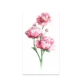 Fresh watercolor pink flower tattoo sticker, elegant botanical design for body art decoration. - K-559