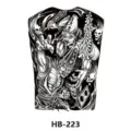 Waterproof half arm temporary tattoo sticker with dark traditional demon and ghost design for men. - HB-223 / 210*148mm