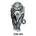 Temporäres Tattoo Aufkleber schwarzer Leopard Tribal Design wasserdichte Körperkunst 1Stk - 210x114mm / XQB-006