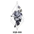 Geometrisches Diamant schwarze Rose temporäre Tattoo Aufkleber Körperkunst wasserdicht. - 210x114mm / XQB-008