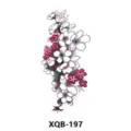 Waterproof temporary tattoo sticker featuring elegant cherry blossom design for women. - XQB-197 / 210x114mm