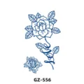 Autocollant de tatouage temporaire aux fruits de jus imperméable rose art corporel - GZ-556 / 180X110MM