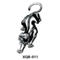 Temporäres schwarzes Panther Tattoo Aufkleber wildes Tier Körperkunst Design Variante - 210x114mm / XQB-011