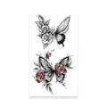 Autocollant de tatouage temporaire imperméable papillon rose esquisse art corporel décalcomanie - Papillon Rose (K-562)