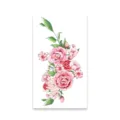 Autocollant de tatouage temporaire imperméable avec design de roses roses et de feuilles. - Rose Rose (K-563)