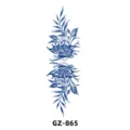 Herbal juice temporary tattoo sticker featuring blue butterfly and floral design for arm. - GZ-865