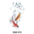 Temporäres Tattoo Aufkleber Lotus und Kois Fisch Design wasserdichte Körperkunst für Arm - 210x114mm / XQB-019