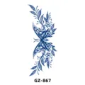 Herbal juice semi-arm tattoo sticker waterproof sweatproof butterfly floral design body - GZ-867