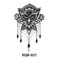 Temporäres Tattoo mit detailliertem Eulen Mandala und Rosen Design für Arm und Körper. - 210x114mm / XQB-021