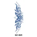 Herbal juice temporary tattoo sticker featuring butterfly floral design, waterproof and durable. - GZ-869