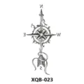 Schwarzes Kompass Pfeil Tattoo Aufkleber wasserdicht Body Art Transfer Aufkleber - 210x114mm / XQB-023