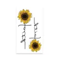 Sunflower faith temporary tattoo sticker, waterproof floral body art skin decoration style. - Sunflower English (K-573)