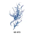Herbal juice semi-arm tattoo sticker waterproof sweat-resistant floral art design - GZ-873