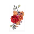 Waterproof temporary tattoo sticker featuring vibrant watercolor floral bouquet design for body art. - Watercolor Floral (K-577)