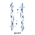 Herbal juice temporary tattoo sticker, blue landscape art design for half arm body art. - GZ-877