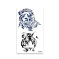 Waterproof temporary tattoo sticker featuring lion and tiger sketches, body art design K-216 - K-216