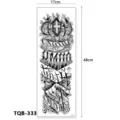 Tijdelijke tattoo sticker volle arm waterdicht gotisch kruis totem arm kunst lichaam design. - Kruis Totem (TQB-333) / 170x480mm