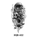 Adhesivo de tatuaje temporal de astronauta, diseño espacial de boceto en blanco y negro. - Estilo Astronauta(XQB-422)