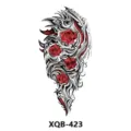 Tatuaje temporal impermeable con diseño de rosas tribales, ideal para fiestas y festivales. - Estilo Tótem Rosa(XQB-423)