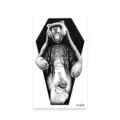 Bear forest sketch temporary tattoo sticker waterproof body art design variant K-224 - K-224