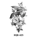 Adhesivo de tatuaje temporal impermeable con dragón y flor de peonía en blanco y negro. - Estilo Dragón Volador Peonía(XQB-425)