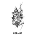 Adhesivo de tatuaje temporal impermeable con un elegante diseño de rosas y espinas silvestres. - Estilo Rosa Espinosa(XQB-430)
