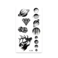 Temporary tattoo sticker sketch planets waterproof body art variant design options - K-238