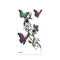 Fresh butterfly floral temporary tattoo sticker waterproof sketch line body art design. - K-240