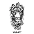 Adhesivo de tatuaje temporal impermeable con diseño de cabeza de tigre para fiestas. - Estilo Gema Cabeza de Tigre(XQB-437)