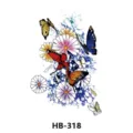 Colorful butterfly and daisy temporary tattoo sticker waterproof body art design - HB-318 / 210*148mm