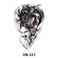 Waterproof temporary tattoo sticker for men and women, cool arm design body art decoration - HB-321 / 210*148mm