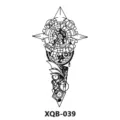 Steampunk Mechanisches Kreuz Temporäres Tattoo Aufkleber Variante Wasserdicht Körperschmuck - 210x114mm / XQB-039