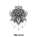 Temporary dark totem flower tattoo sticker, gothic mandala style body art design SKU TBS-8141 - Mandala Totem Style (TBS-8141)