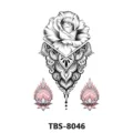 Tatouage temporaire étanche avec rose et totem pour l'art corporel élégant et l'usage quotidien. - Style Totem de Rose (TBS-8046)