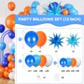 Party balloons set colorful latex balloon arch kit with star foil balloons for birthday party - Set 2