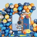 Ruimtevaart astronaut ballonnen boog set voor kinder verjaardag feest achtergrond decoratie. - Ruimte raket astronaut ballonketting set 1 / 103-delige Set