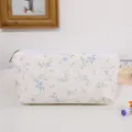 Koreaanse stijl bloemen etui met kanten afwerking schattige briefpapier opbergtasje - Blauw